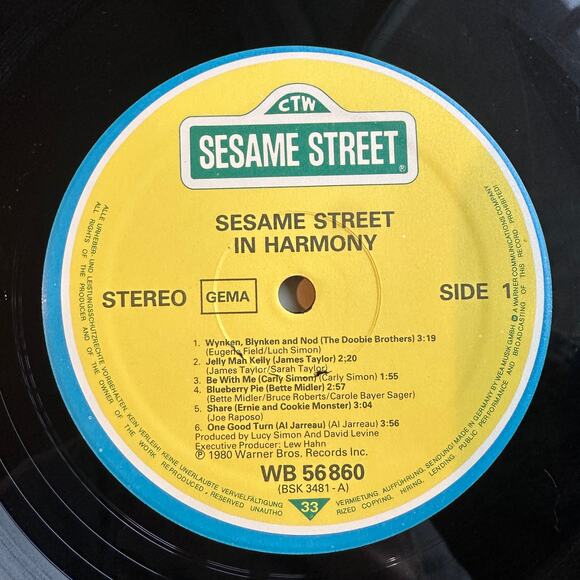 Vintage 1980 CTW Sesame Street In Harmony Vinyl Record - Picture 4 of 14